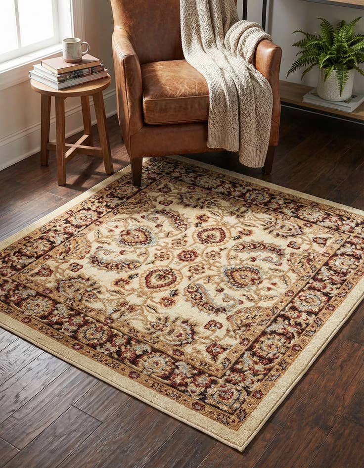 Detail image of 4' x 4' Classic Agra Square Rug
