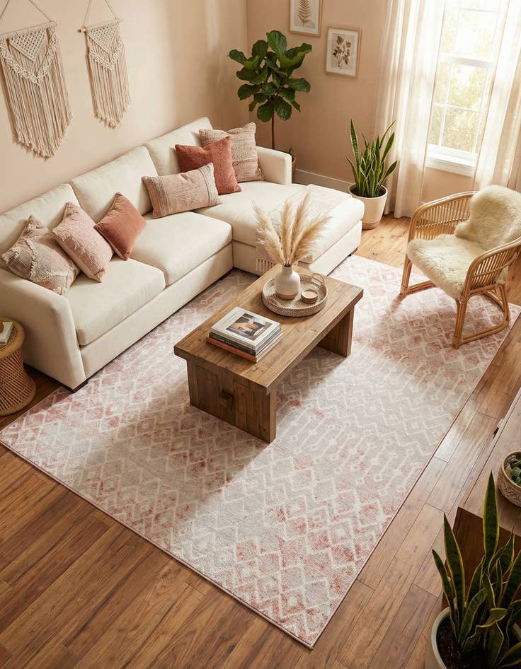 Detail image of 10' x 14' Bohemian Trellis Rug