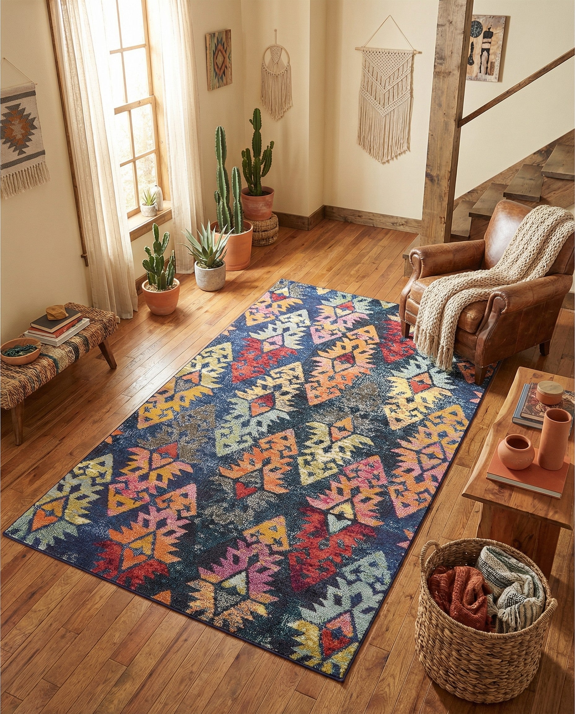 155cm x 245cm Washable Santa Fe Rug