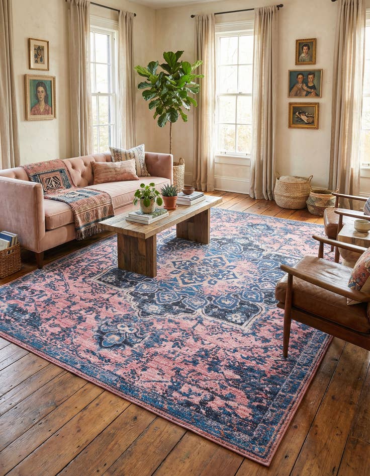 Detail image of 7' 10 x 10' Washable Francesca Rug