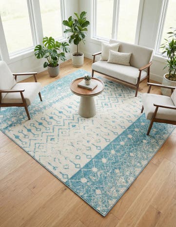 6' x 6' Moroccan Trellis Square Rug