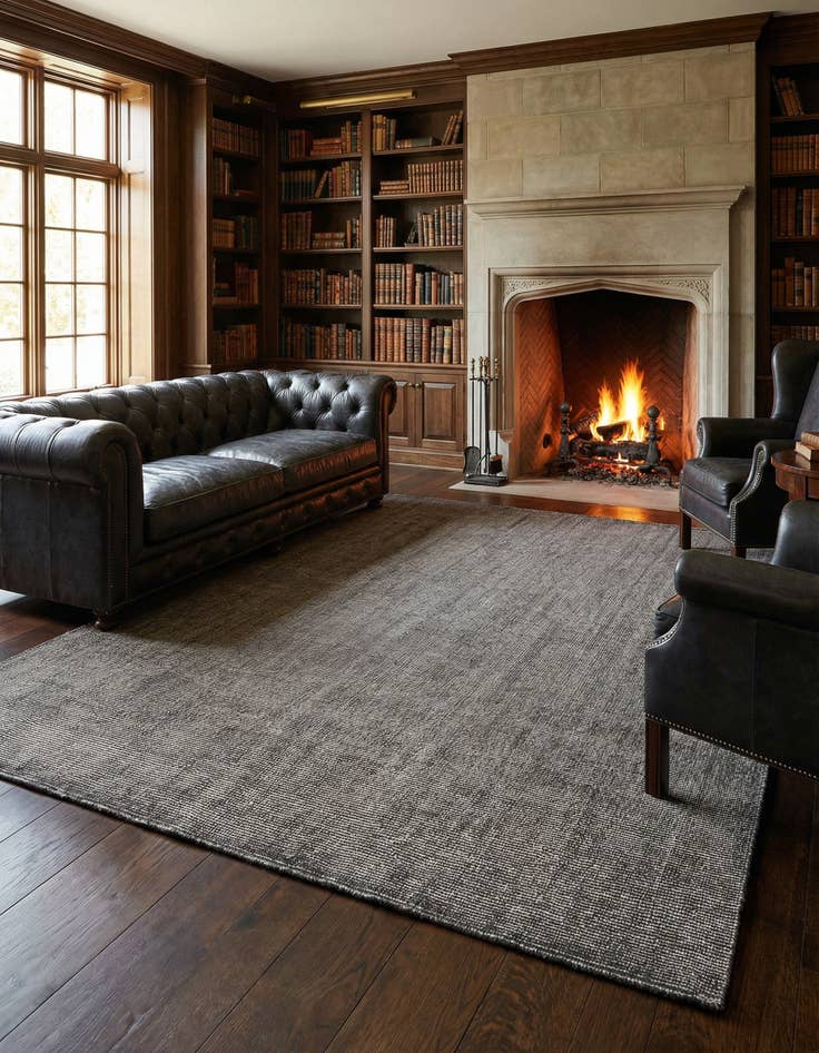 Detail image of 7' 10 x 10'  Hand Woven Jill Zarin English Manor Farmhouse Wool Rug