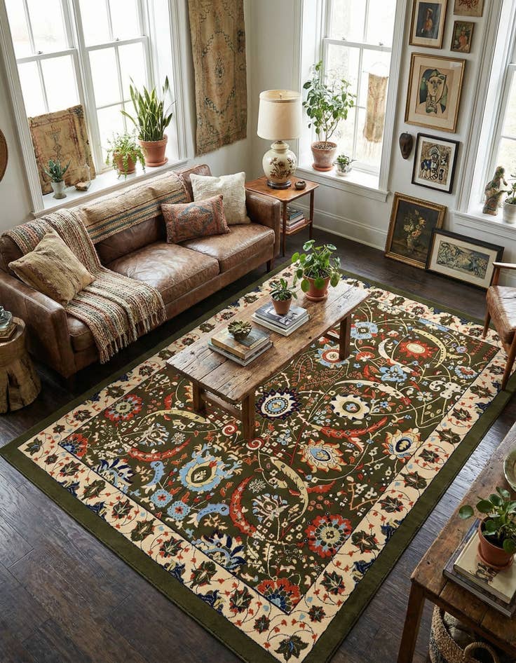 Detail image of 9' x 12' Isfahan Design Rug