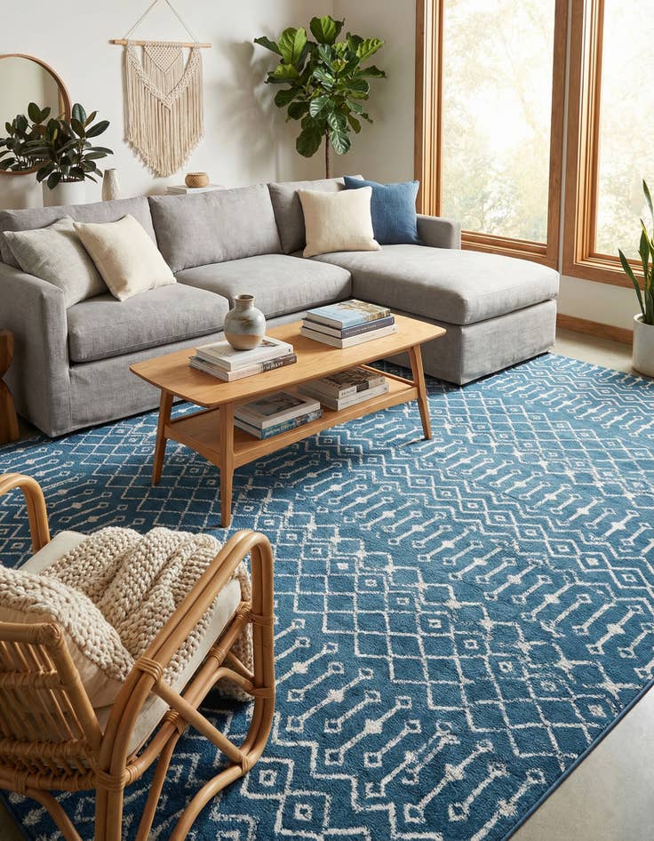 Detail image of 10' x 13' Kasbah Trellis Rug