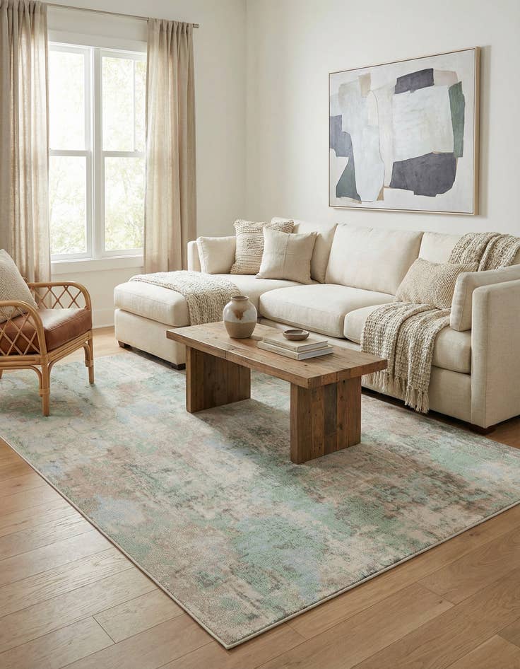 Detail image of  5' 3 x 8' Lotus Rug