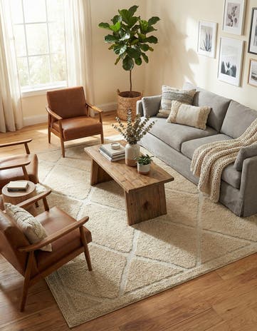 9' x 12' Lattice Shag Rug