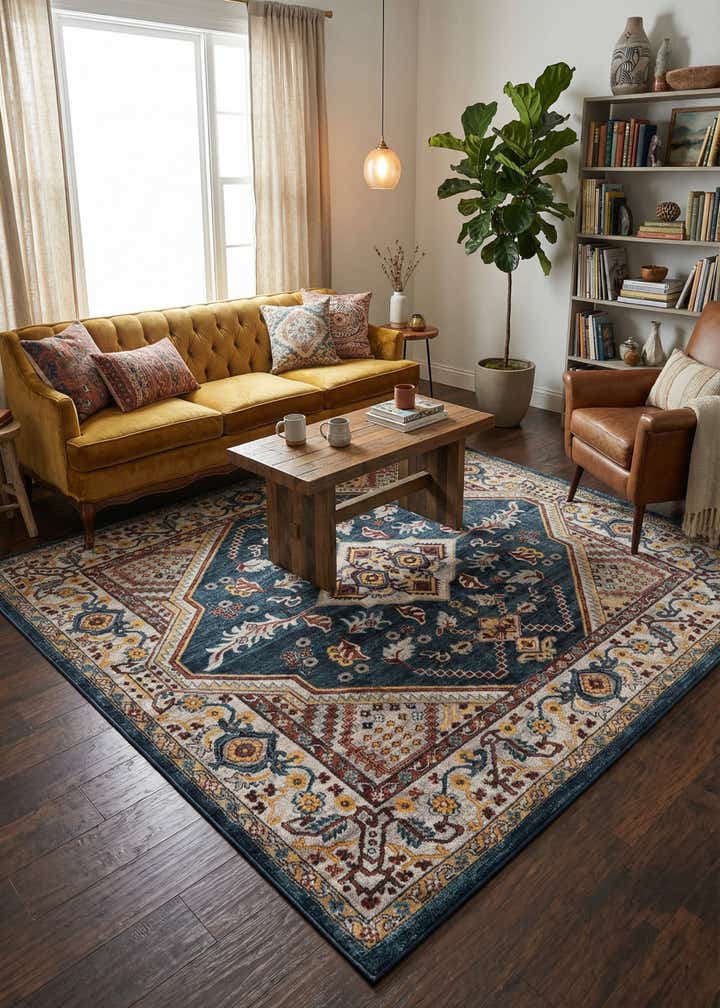 7' 10 x 7' 10 Kamala Washable Square Rug