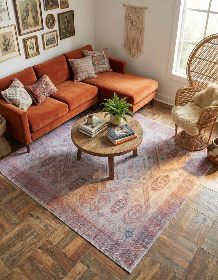 Detail image of 7' 10 x 7' 10 Washable Sisu Square Rug