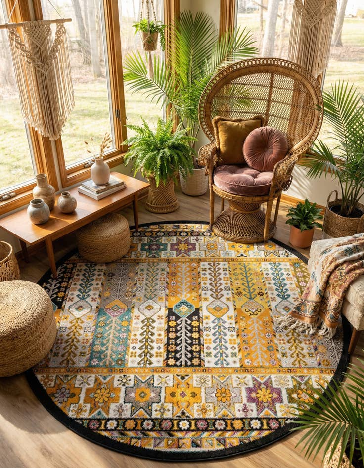 Detail image of 7' 10 x 7' 10 Carrington Round Rug