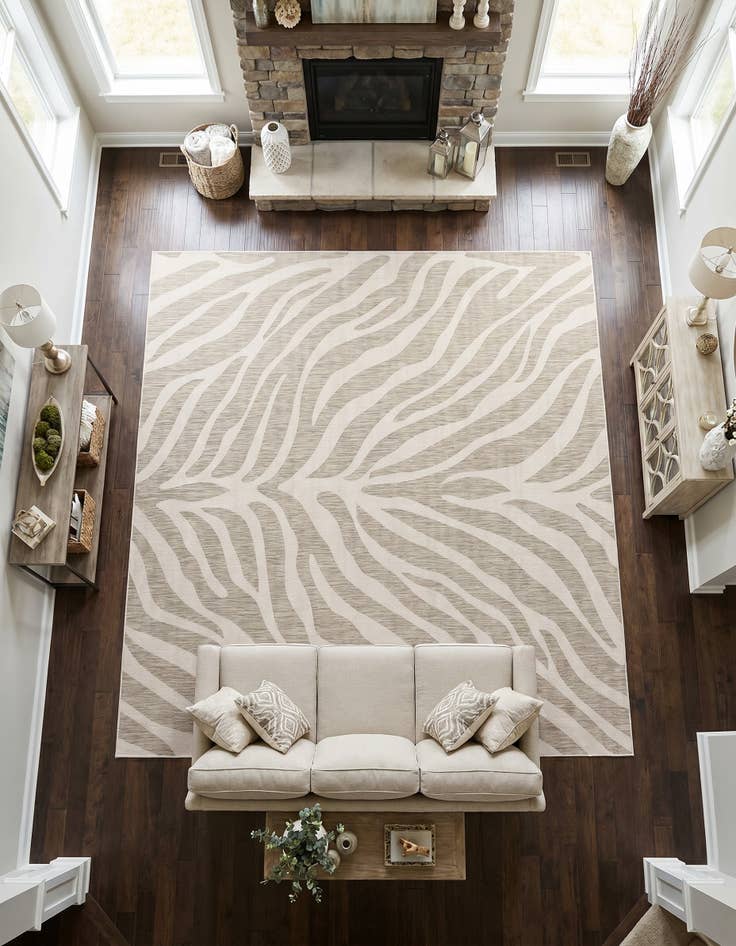 Detail image of 10' x 10' Easy-Clean Safari Indoor / Outdoor Square Rug