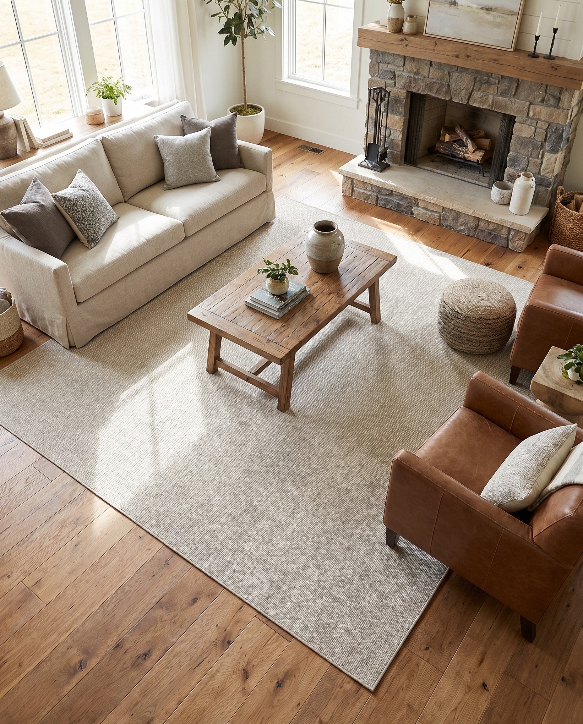 13' x 13' Easy-Clean Checkered Indoor / Outdoor Square Rug
