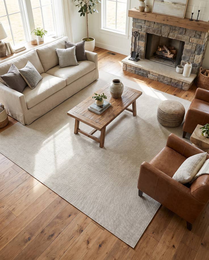 Detail image of 13' x 13' Easy-Clean Checkered Indoor / Outdoor Square Rug