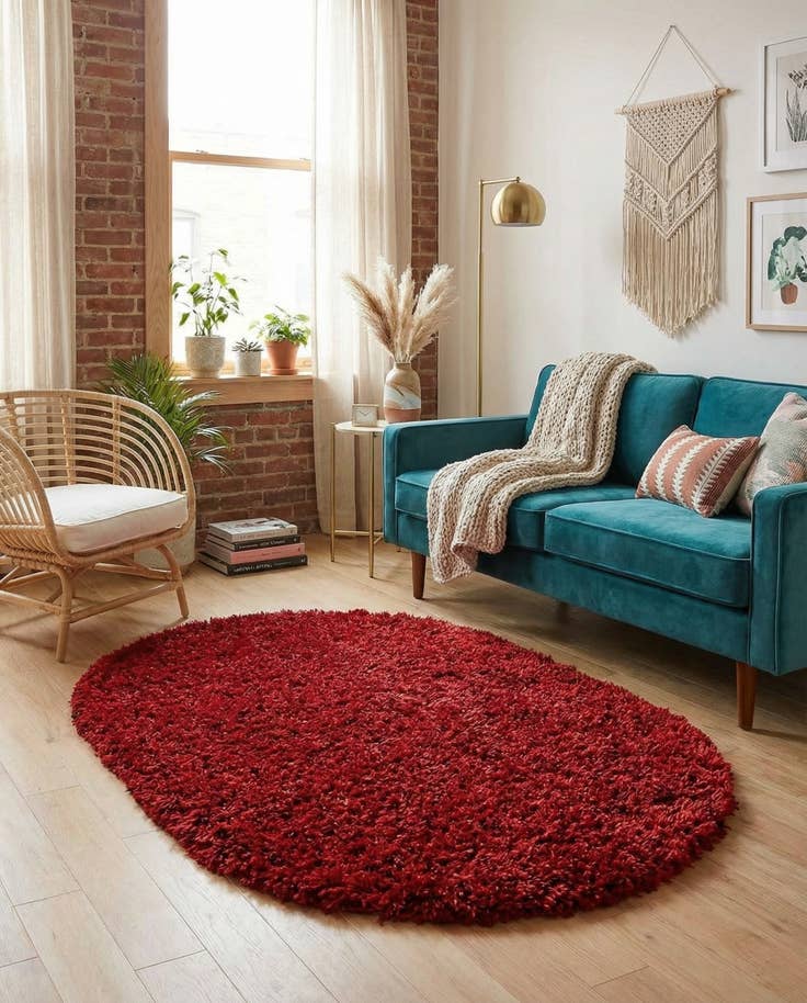 Detail image of 4' x 6' Marilyn Monroe™ Shag Oval Rug