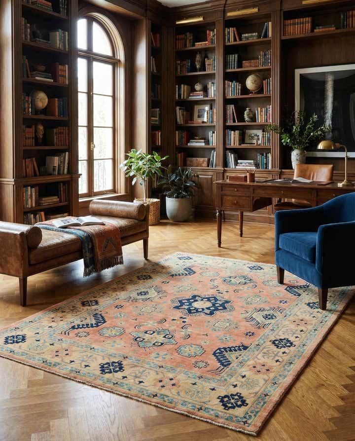 5' 9 x 7' 10 Hand Knotted Oushak Wool Rug