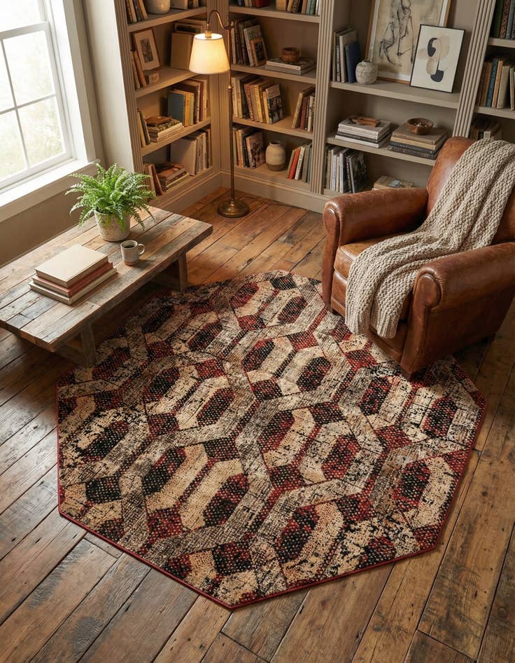 Detail image of 8' x 8' Saturn Octagon Rug