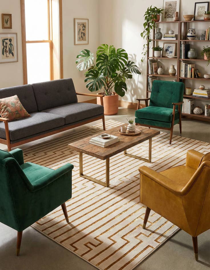 Detail image of 6' x 9' Vogue Geo Rug