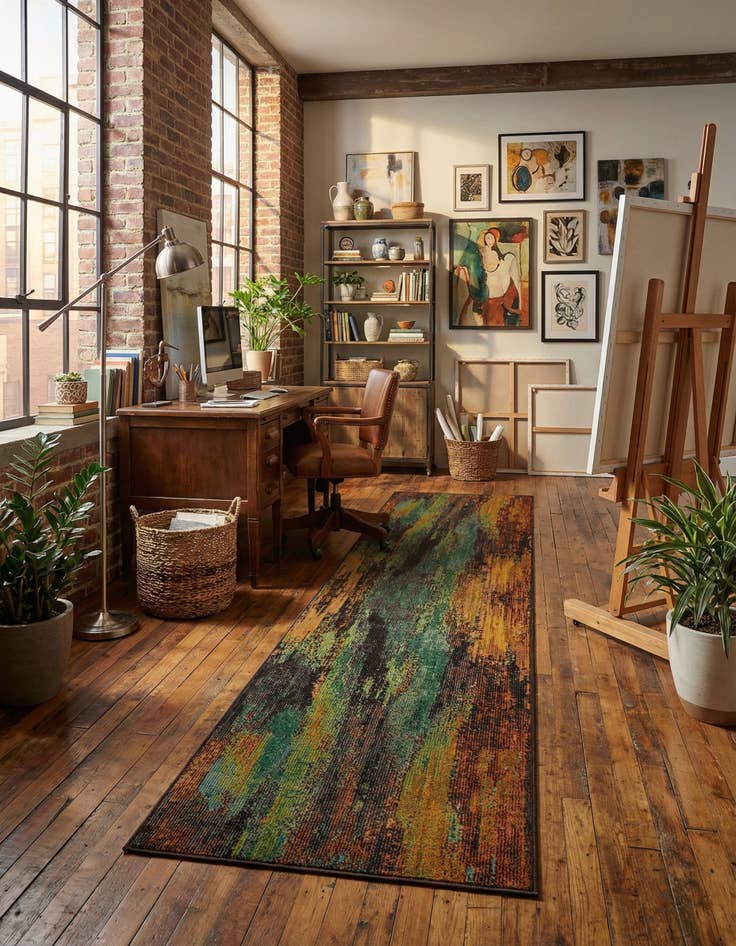 Detail image of 2' 7 x 10' Washable Sevilla Runner Rug