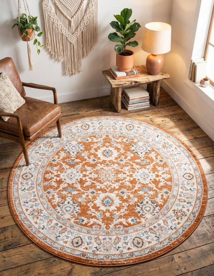 Detail image of  5' 3 x 5' 3 Charlotte Round Rug