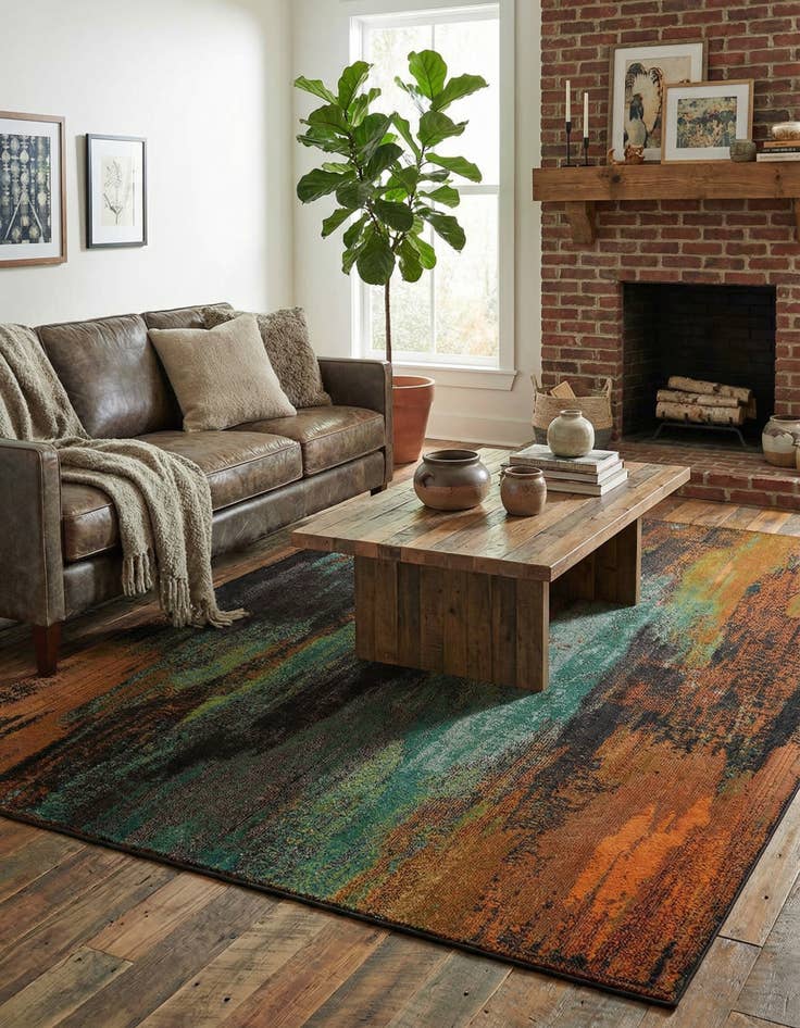 Detail image of 7' x 10'  Washable Barcelona Rug