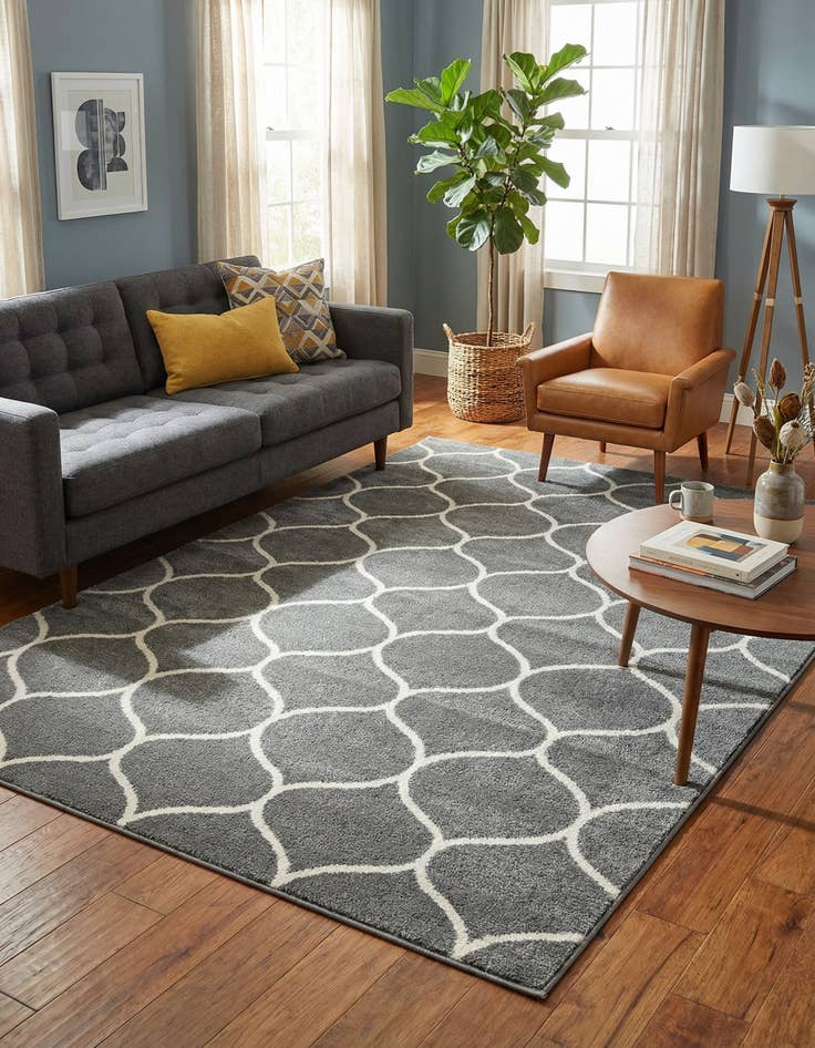 Detail image of 7' x 10' Lattice Frieze Rug