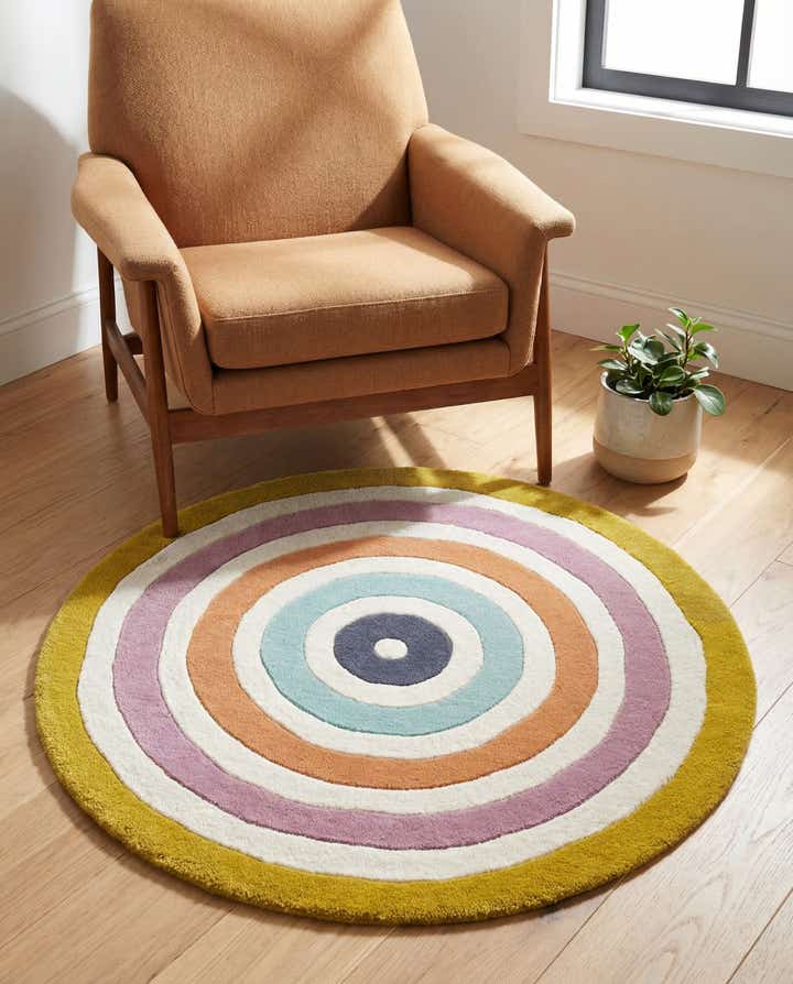 3' 1 x 3' 1 Hand Tufted Wool Round Rug
