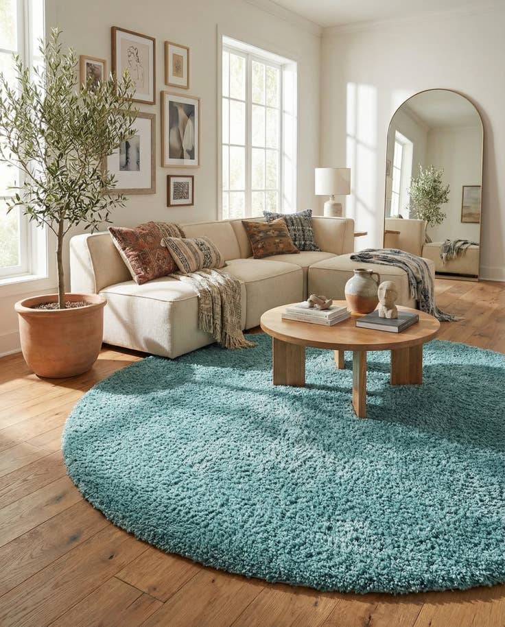 Detail image of 7' 10 x 7' 10 Zermatt Shag Round Rug