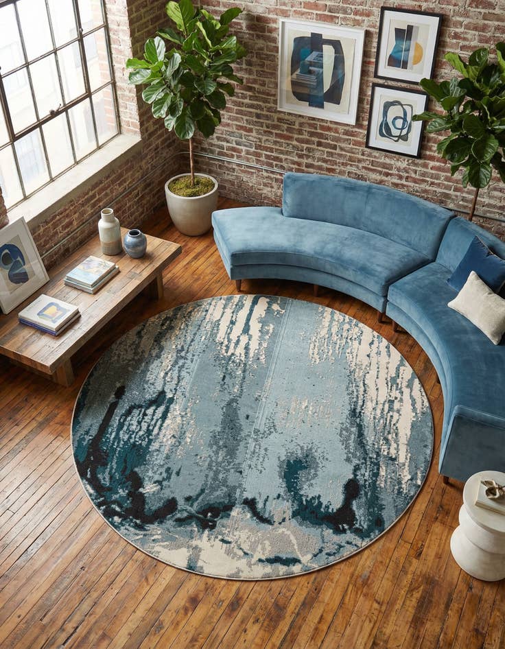 Detail image of 8' x 8' Washable Hyacinth Round Rug