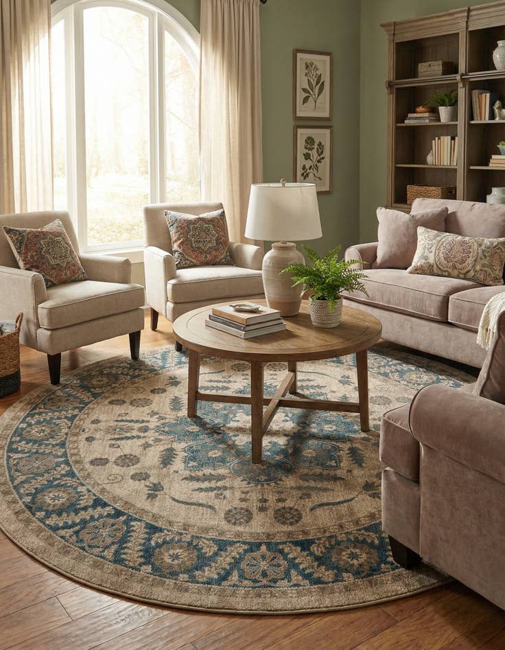 Detail image of 8' x 8' Viola Round Rug