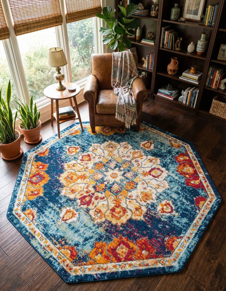 Detail image of 7' 10 x 7' 10 Parker Octagon Rug