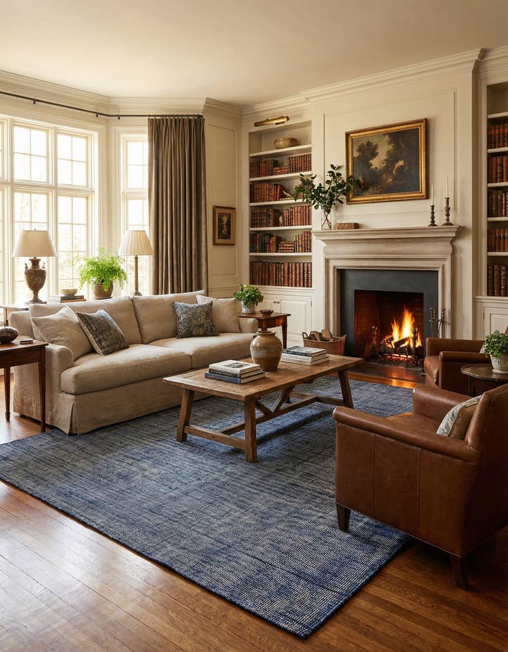 Detail image of 10' x 13' 1  Hand Woven Jill Zarin English Manor Farmhouse Wool Rug