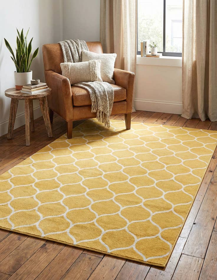 Detail image of 4' x 6' Lattice Frieze Rug