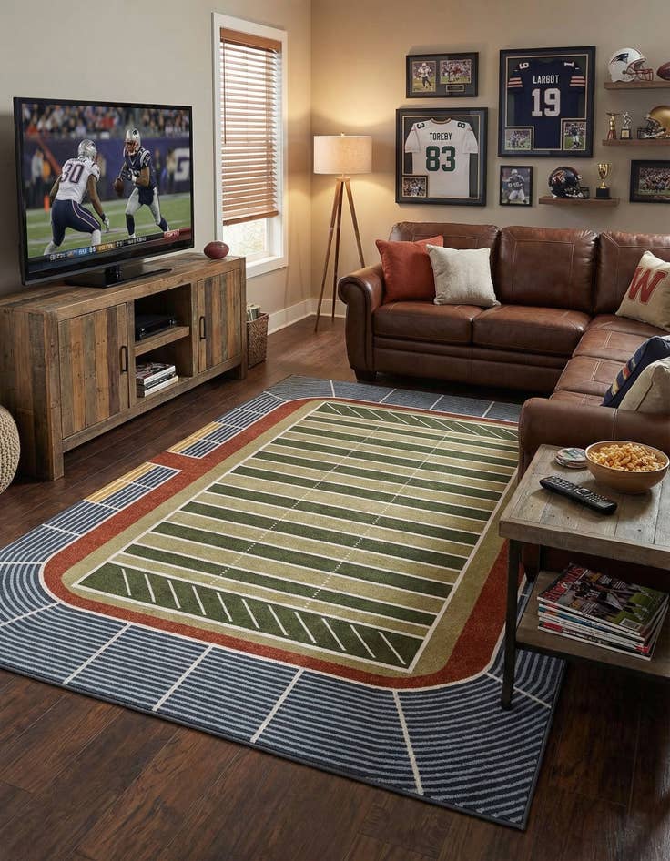 Detail image of 7' 10 x 10' Sports Washable Rug
