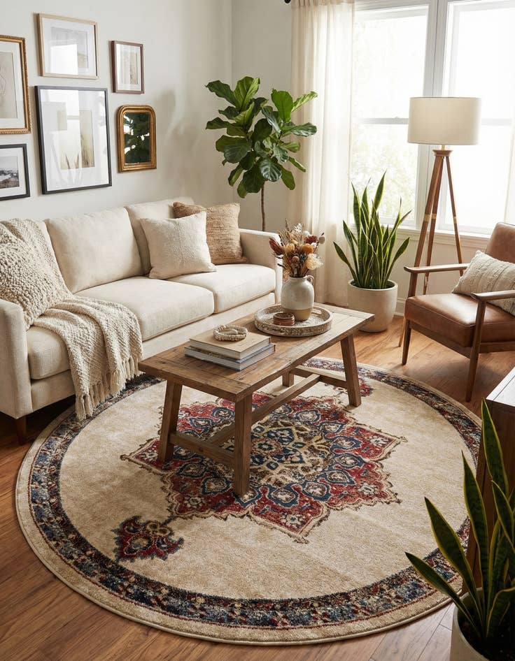 Detail image of 7' x 7' Arcadia Round Rug