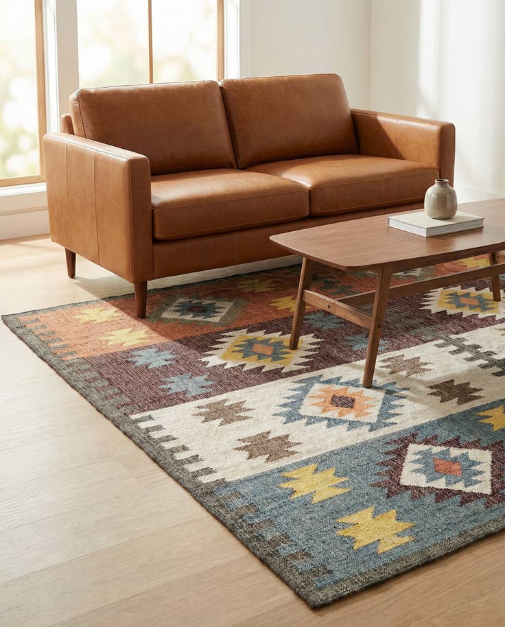 Detail image of 5' 1 x 8' Hand Woven Kala Handwoven Jute Rug