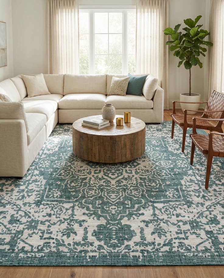 Detail image of 13' x 13' Easy-Clean Jill Zarin Dubai Indoor / Outdoor Square Rug