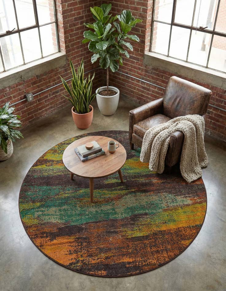 Detail image of 6' x 6' Washable Sevilla Round Rug
