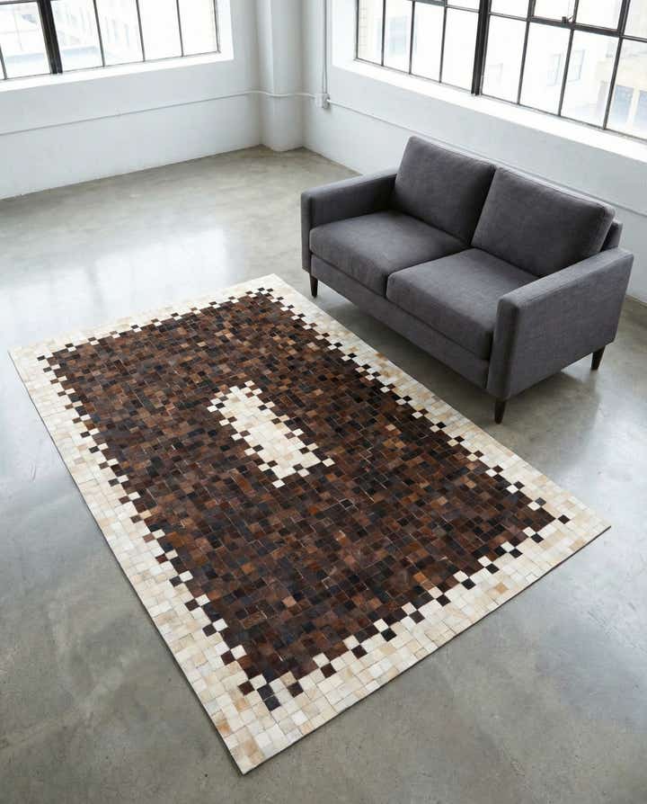 5' 2 x 8' Cowhide Stocks Rug