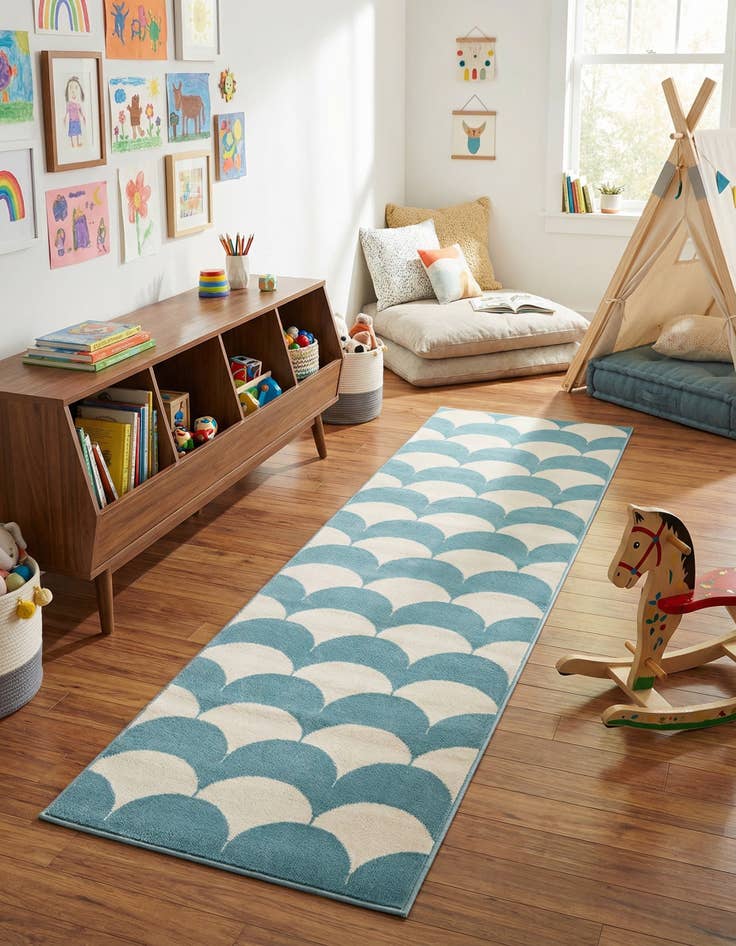 Detail image of 2' x 8' Whimsy Kids Runner Rug