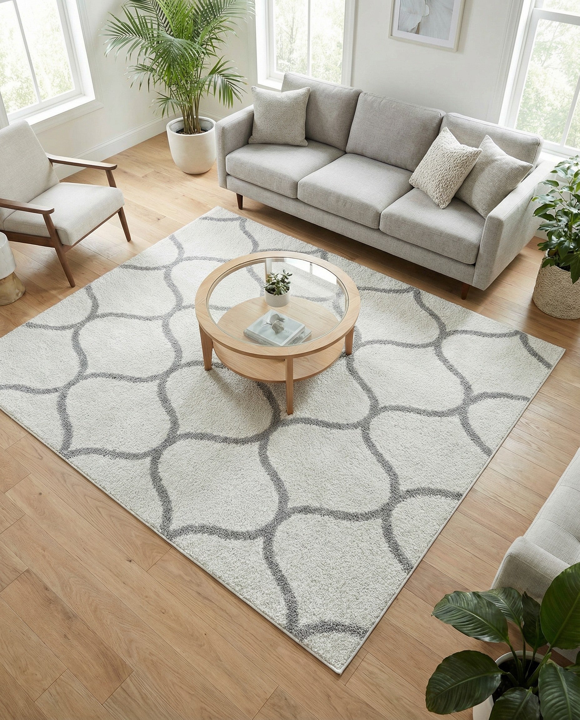 6' x 6' Trellis Frieze Square Rug