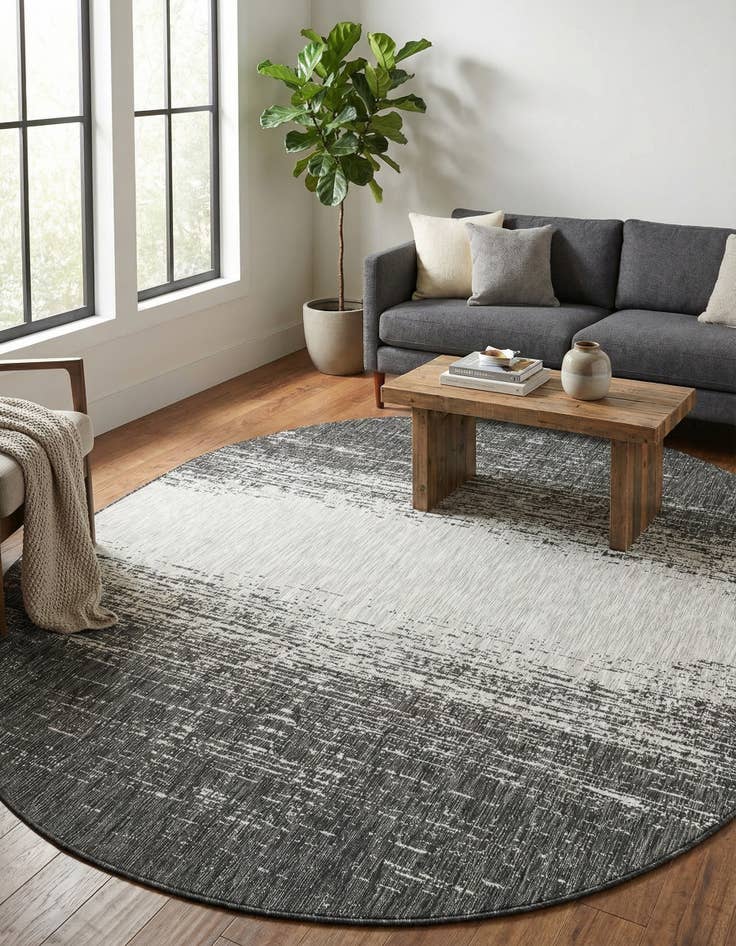 Detail image of 7' 10 x 10'  Washable Modern Indoor / Outdoor Oval Rug