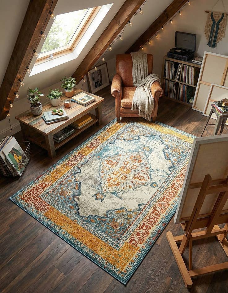 Detail image of 4' x 6'  Washable Arte Rug