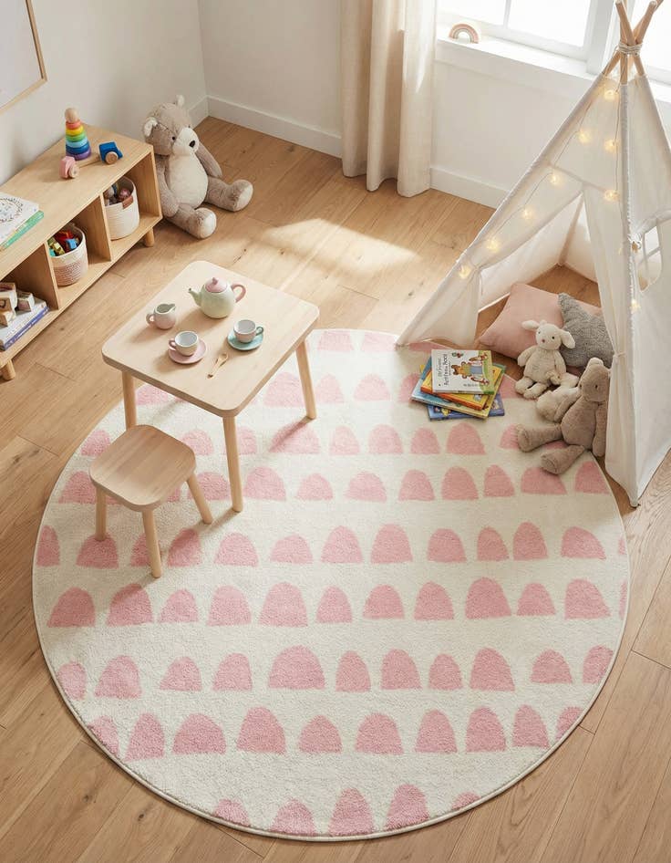 Detail image of 5' x 5' Whimsy Kids Round Rug