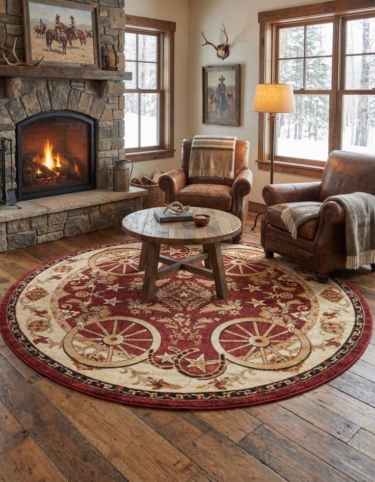 Detail image of  7' 10 x 7' 10 Pioneer Round Rug