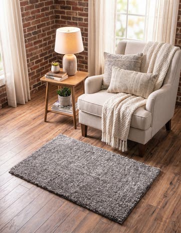 Pepper Gray Jill Zarin Shaggy Chic Rug