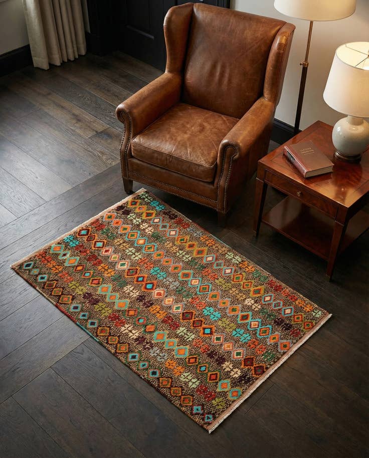 Detail image of 3' 4 x 5' 1 Hand Woven Balouch Wool Rug