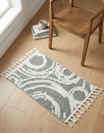 Gray Boho Rug