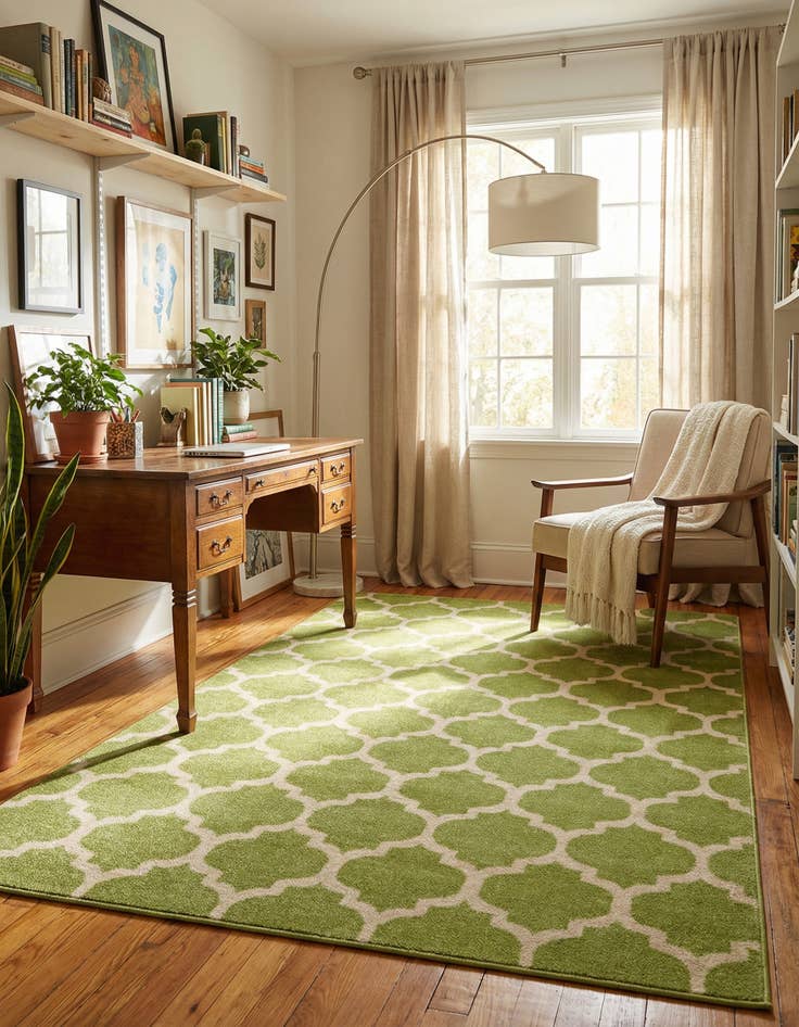 Detail image of 5' 3 x 8' Lattice Rug