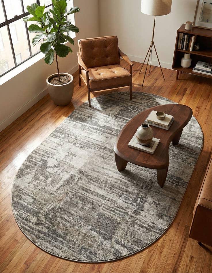 Detail image of  5' 3 x 8' Aurora Oval Rug