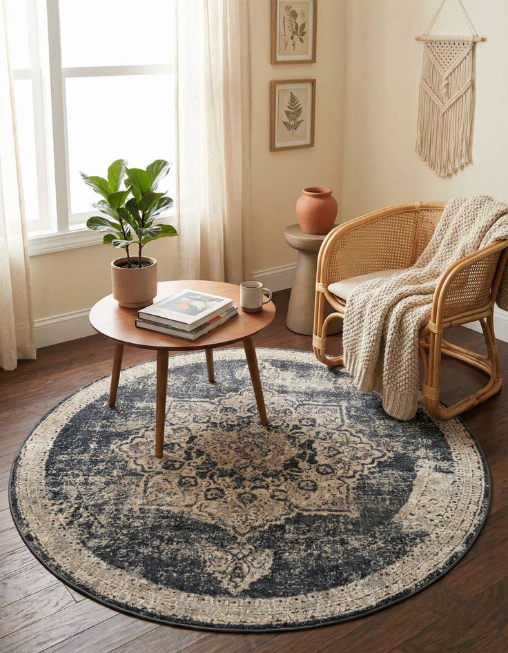 Detail image of 5' 3 x 5' 3 Eliza Round Rug