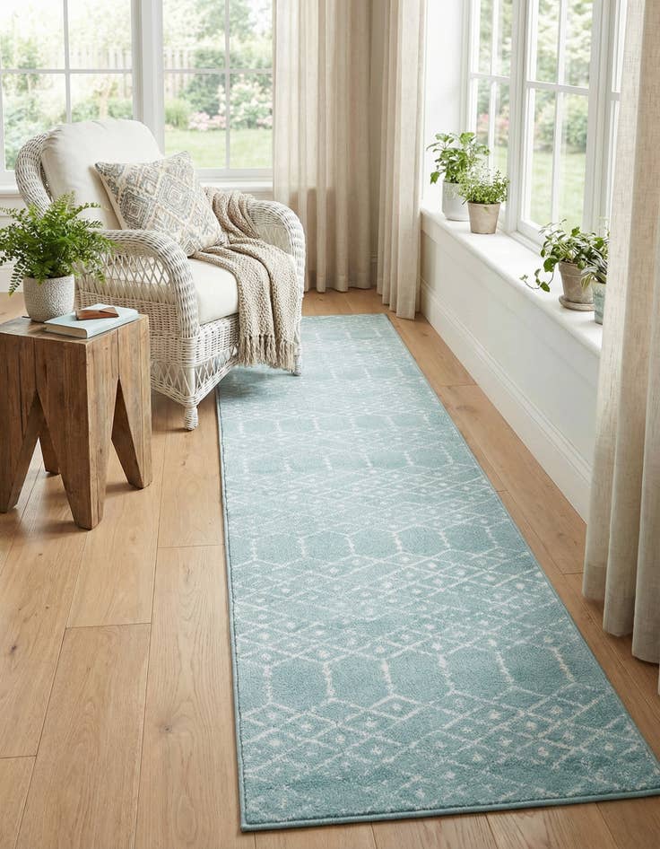 Detail image of  2' 7 x 12' Paxon Trellis Runner Rug